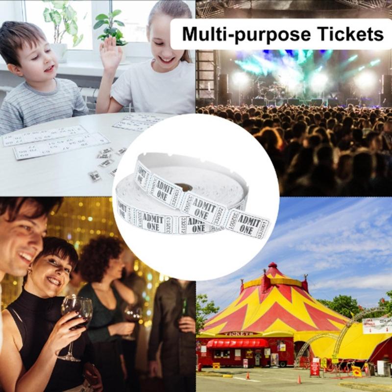 Lottery Roll Double Size Adhesize Paper Instantly Distribution Tokens For Trade Event And Educational Institutions