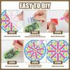 12 Pairs Double Sided Dangle Drop Mosaic Drill Earring Kits DIY Crystal Earring Making Craft Kit Mosaic Jewelry Accessories