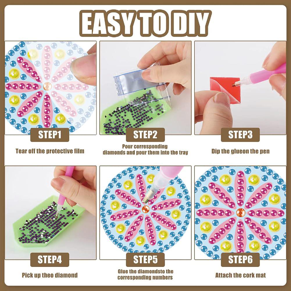 12 Pairs Double Sided Dangle Drop Mosaic Drill Earring Kits DIY Crystal Earring Making Craft Kit Mosaic Jewelry Accessories