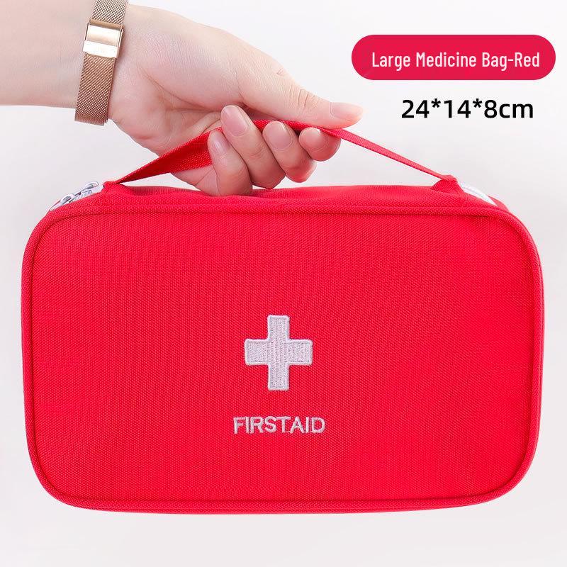 Portable Outdoor Emergency First Aid Kit: Large Epidemic Prevention Organizer and Storage Bag
