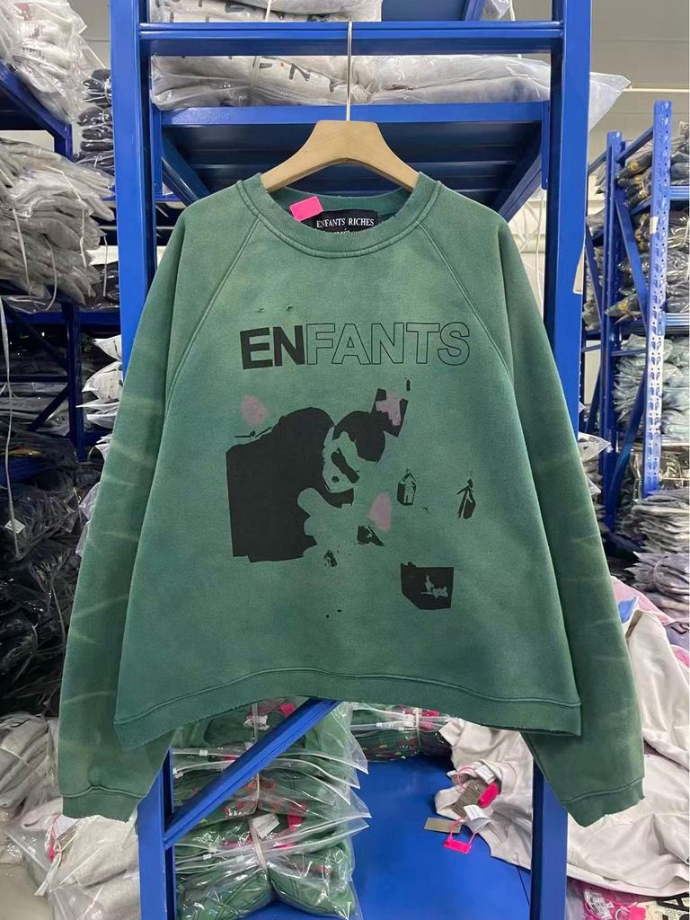 RICH KIDS SS25 Depressed Distressed Bluza z okrągłym dekoltem: Moja Śmierć Moje Życie