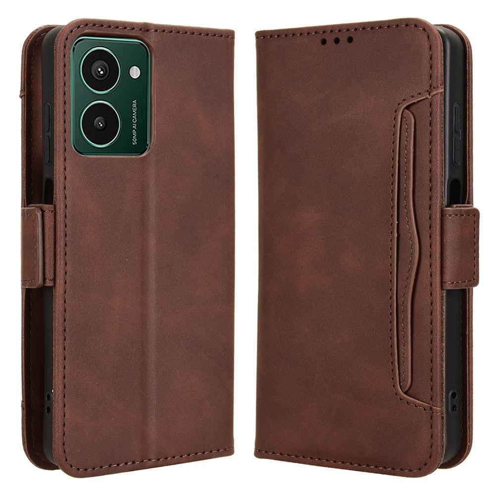 Für HMD Pulse/Pulse Pro/Pulse+ Hülle Mehrere Kartenfächer Lederständer Handyhülle