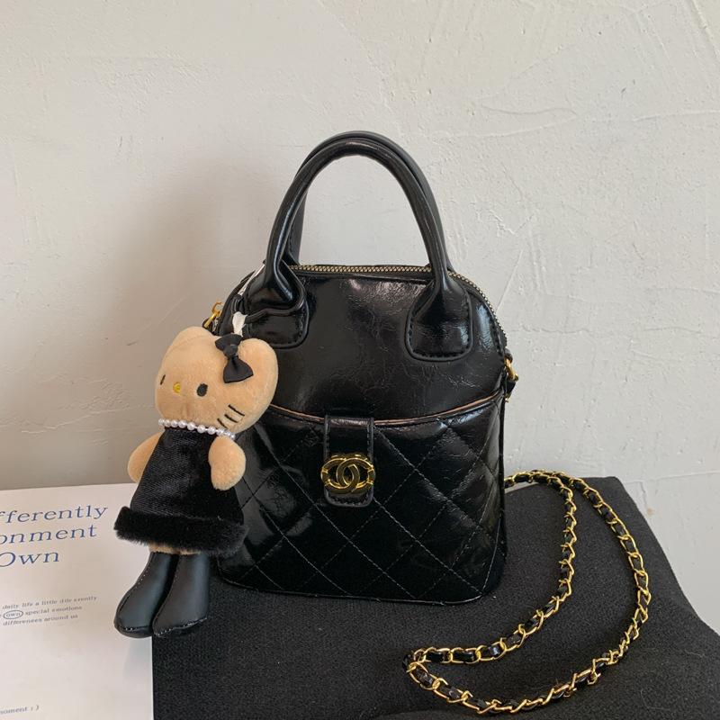 Rhombus Chain Bag Women's 2025 New Trendy Fashion High Sense Portable Shoulder Bag Versatile Messenger Bag