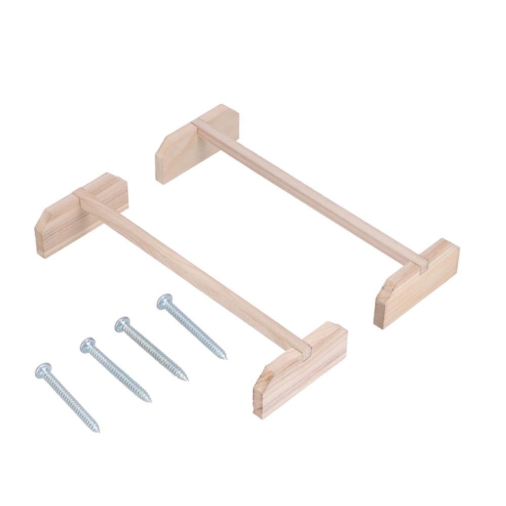 2 Sets Large Size Chicken Wooden Perches Wood Thicker Bracket Bird Training Stand Stable Base Gnaw Resistant Pet Roosting Stand