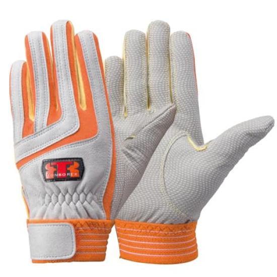 TOMBOREX Kevlar Fiber and Synthetic Leather Size Firefighting Fire Disaster High High Flame Heat Cut and Chemical Gloves, K-501, Orange, M, Gloves,