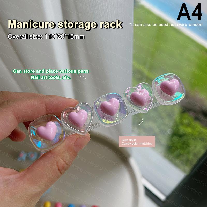 Cartoon Nail Brush Holder Stand Salon Pen Rack Accessoire Brushes For Manicure Tool Nail Art Brush Holder Carrier Storage