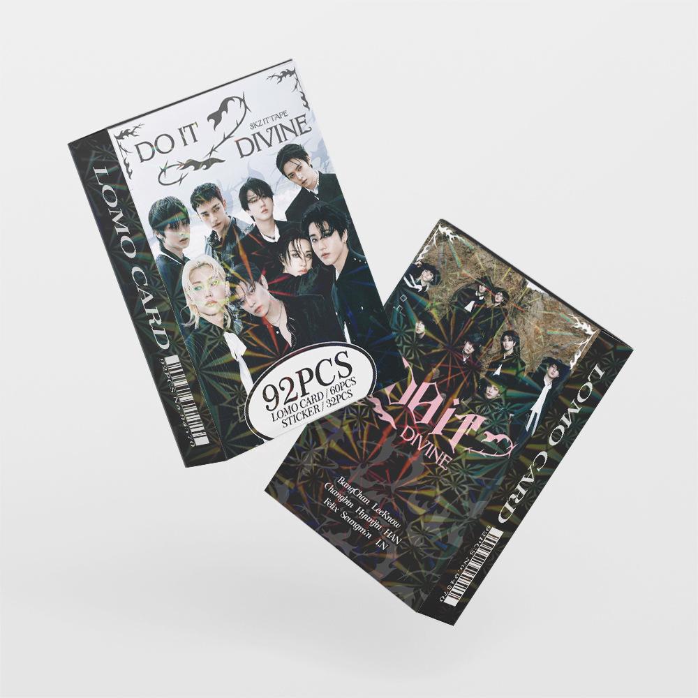 Small 92Pcs Card Straykids New Album Doit Skzoo Collection Three Inch Photo Card Sticker Double-Sided Lomo Card