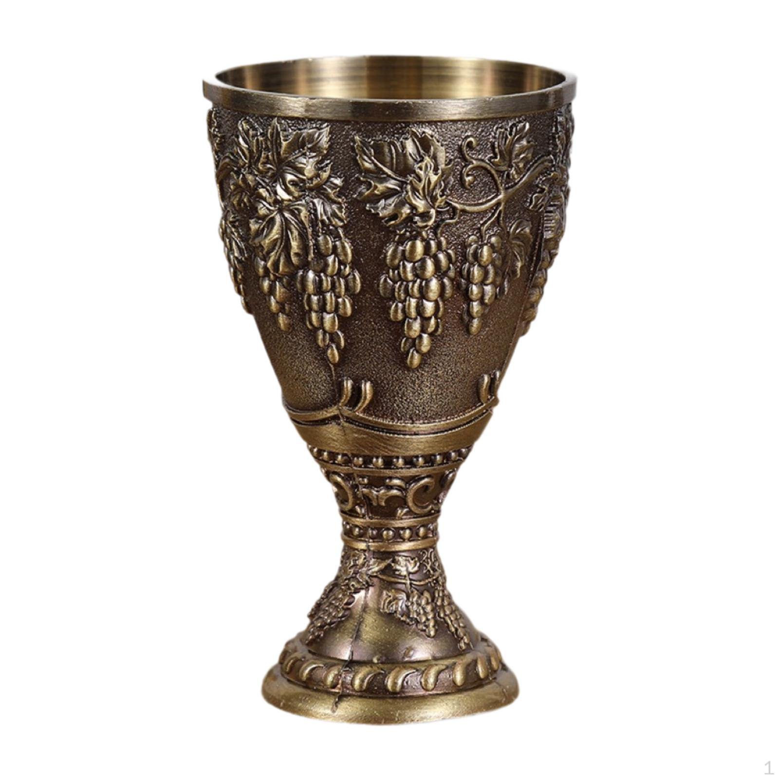 

Vintage Medieval Goblet Cup Engraving Novelty Gifts Anniversary Antique Handmade Multipurpose бронзовый