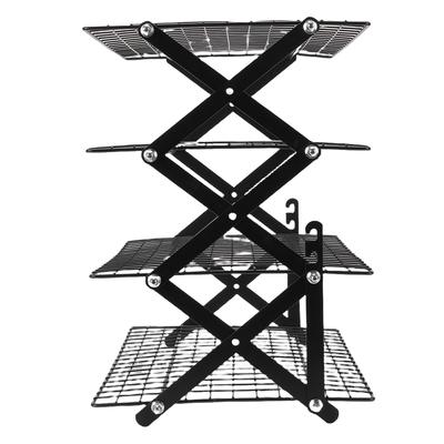 4 Tier Cooling Rack for Baking Iron Folding Wire Cooking Drying Rack for Pizza Cake Bread  
