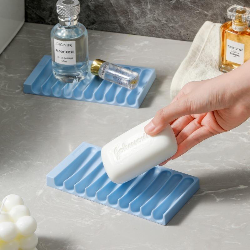 Soft Rubber Draining Soap Box, Soap Box, Bathroom Draining Soap Rack, Storage Soap Tray