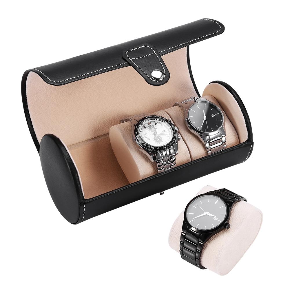 3 Slot Watch Box Watch Travel Case 3 Slot Watch Box Travel PU Leather Roll Case Jewelry Storage Collector Organizer Watch Box