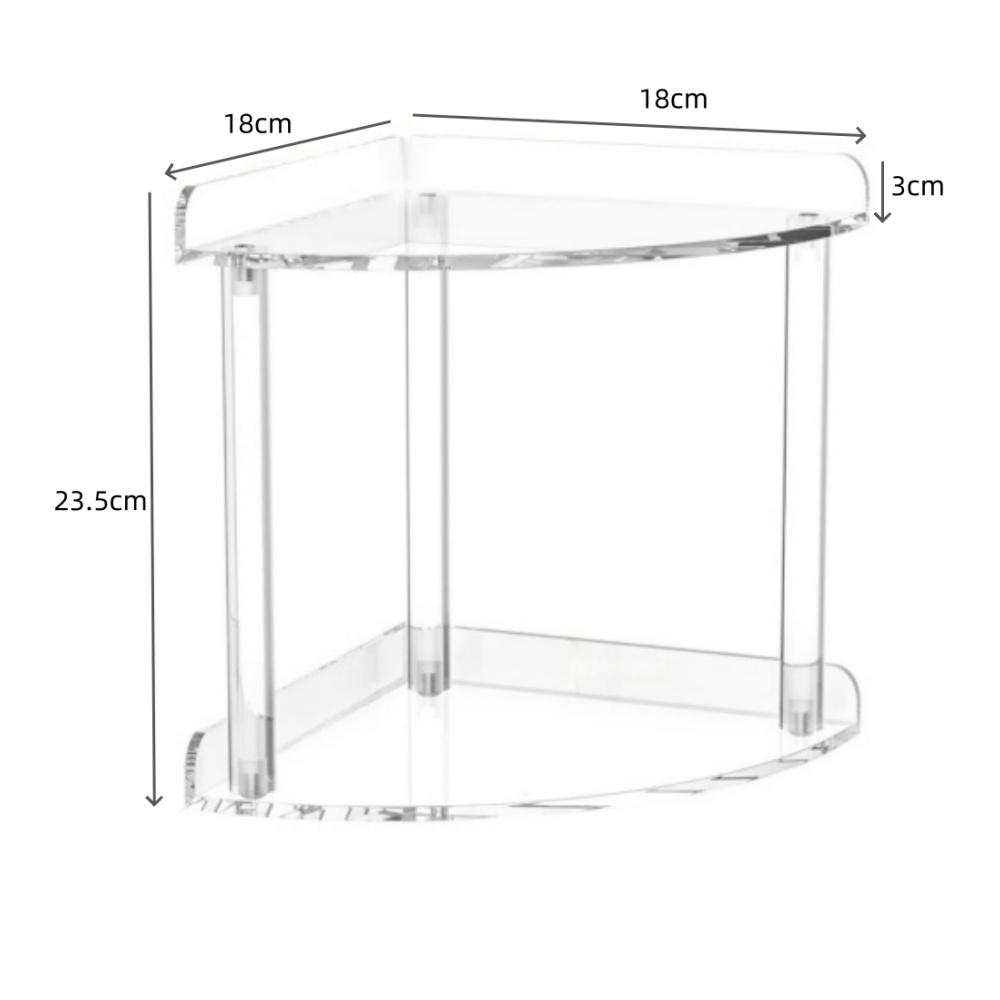 

Double Layer Acrylic Countertop Organizer Rack for Beauty Products For Makeup Tools and Fragrance Bottles 18x18x23.5cm China Mainland