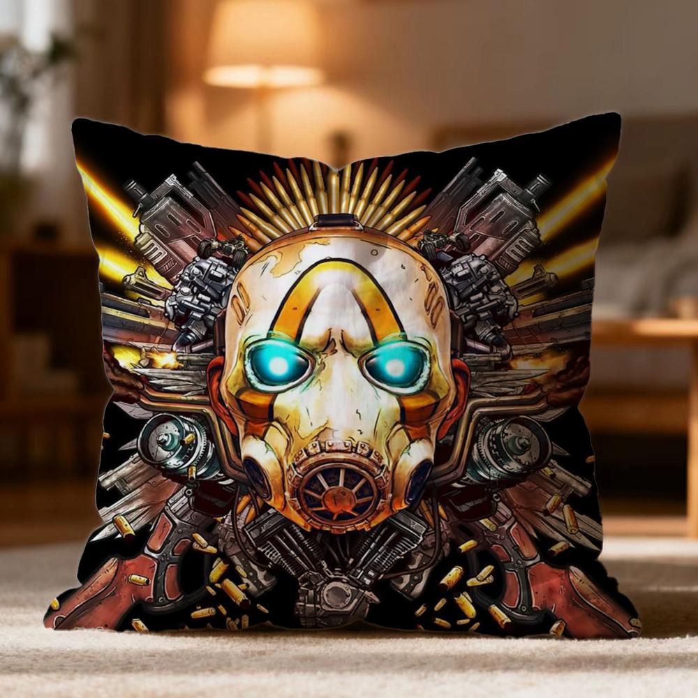 Popular B-BBorderlands Cushion Cover Soft Washable Pillow Case Multi-Scene for Couch Bed Travel Office Use