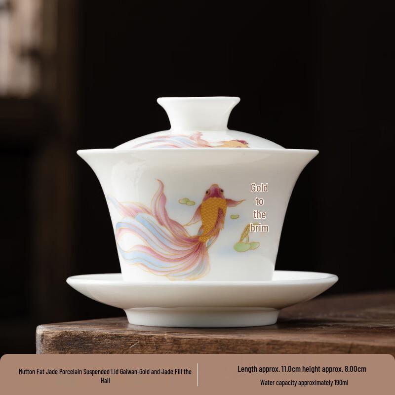

Hanyou White Porcelain Gaiwan Tea Set