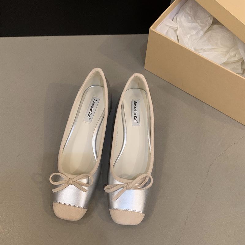 2025 Spring Butterfly-knot Women Mary Jane Shoes Fashion Shallow Slip On Shoes Concise Low Heel Shoes