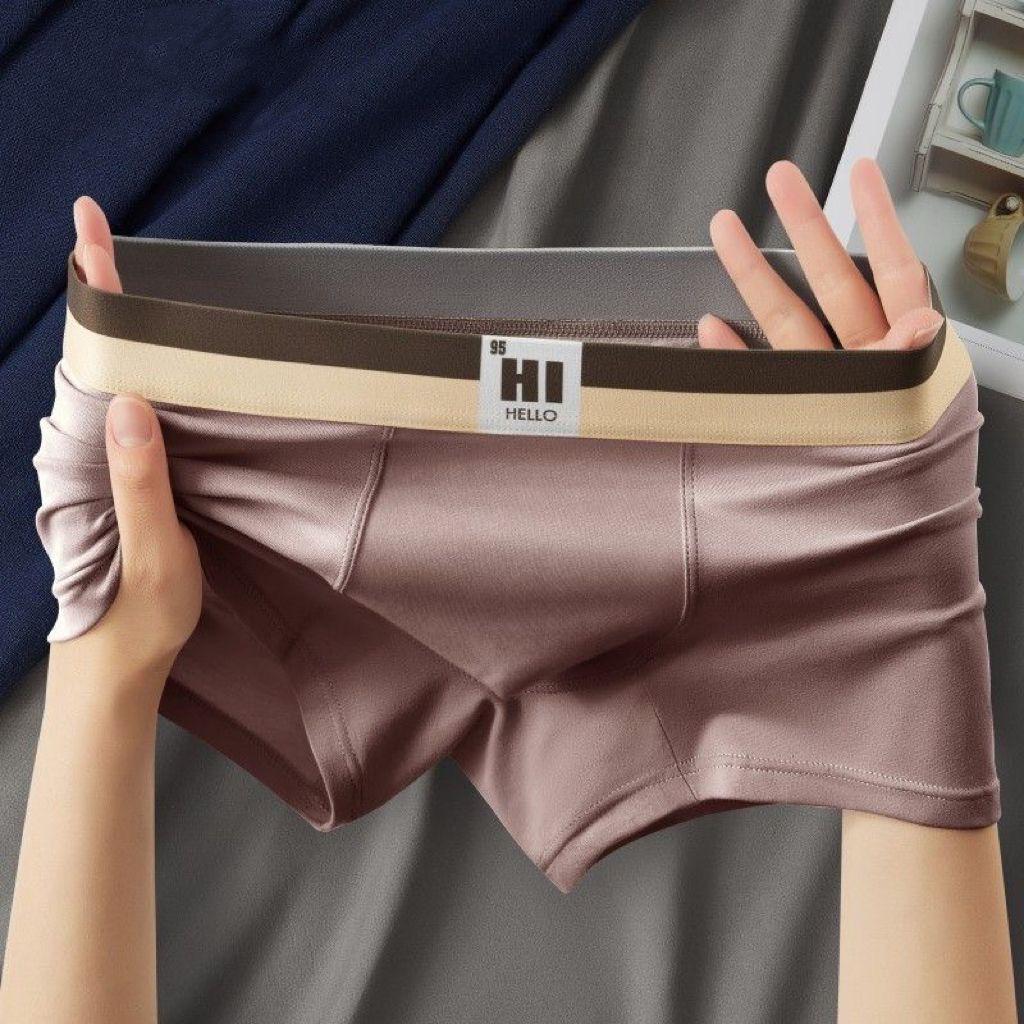 

Мужские удобные дышащие трусы-боксеры от Melaude - однотонные молодежные шорты 2XL suits 140-165 kg темный кофе