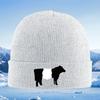 Cow Body Shape White Silhouette Unisex Women Unisex Knitted Hat Beanie Pullover Cap Winter Thermal Warm Christmas Outdoor Cycling H