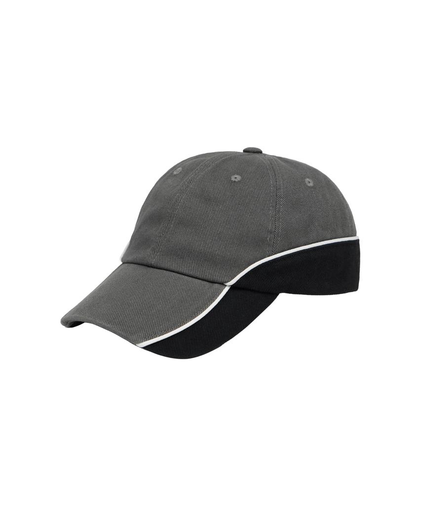 Loghideumatin Lm Blocking Reflective Piping Cotton Ball Cap (Charcoal)