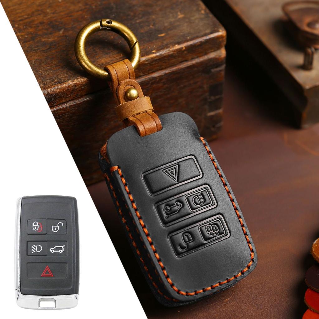 Applicable Land Rover Jaguar Key Case Evoque Range Rover Sport Discovery 5 Line Genuine Leather Case