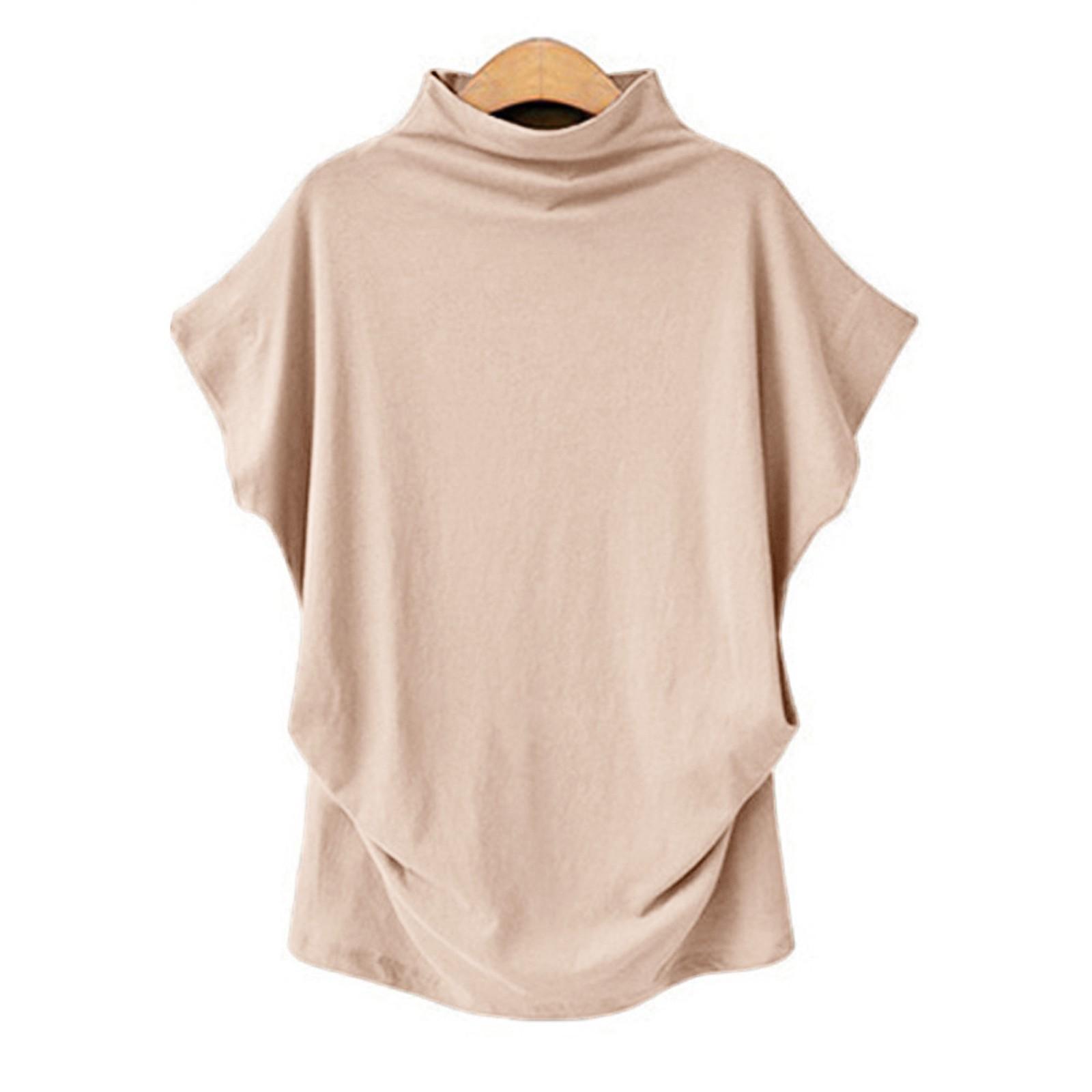 

Жіноча водолазка з круглим вирізом та футболка з короткими рукавами XXL хакі