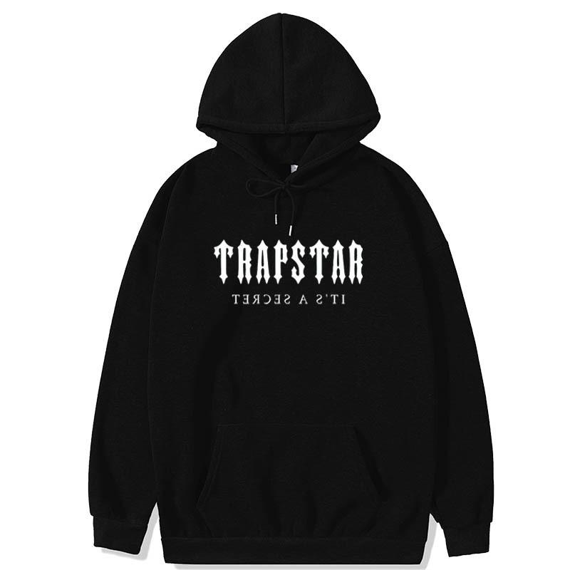 Cross-border Trapstar Alphabet Casual Street Youth Cotton Red and Black Printed Fleece Sweatshirt Sweatpants