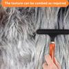 Long-Haired Dog Grooming Brush Steel Comb Pet Rake for Golden Retriever Husky German Shepherd - Efficient Hair Removal Tool
