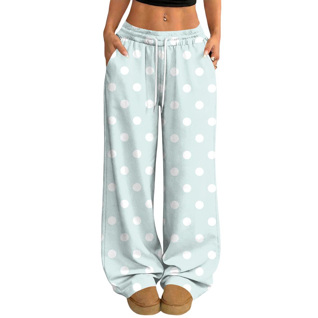 Damen Lässige und Modische Elastische Taille Weite Hose