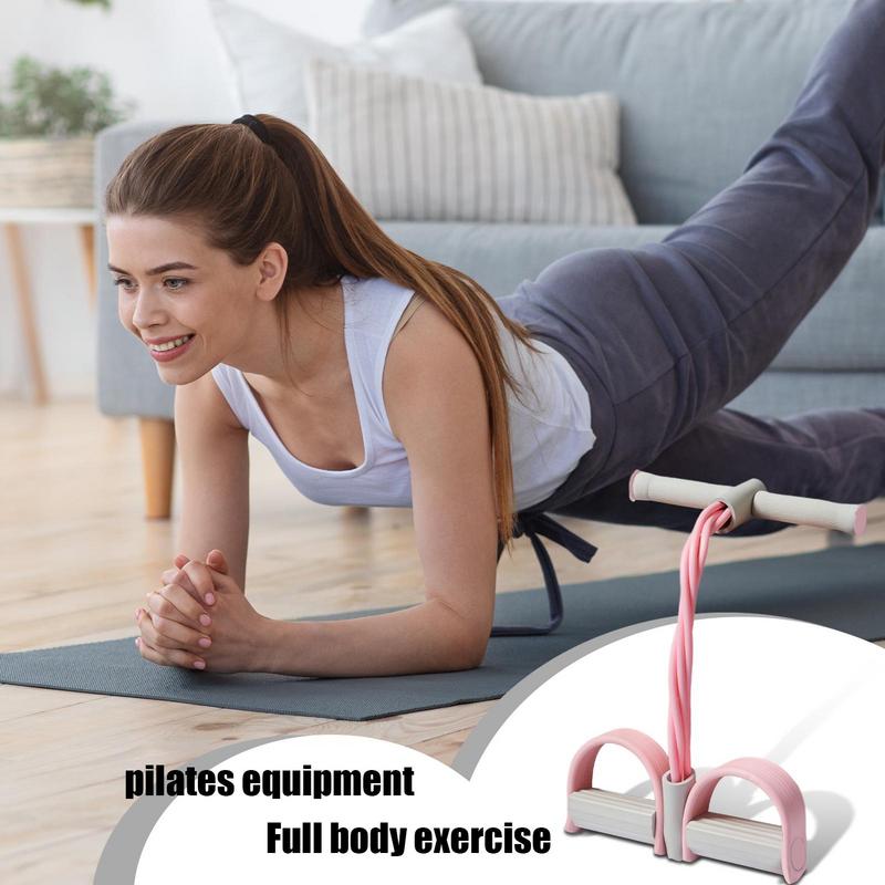 Pedal Puller Pilates Equipment 4-Tube Workout Device Strap Portable Puller Trainer For Physical Training Men Women Home Legs Arm