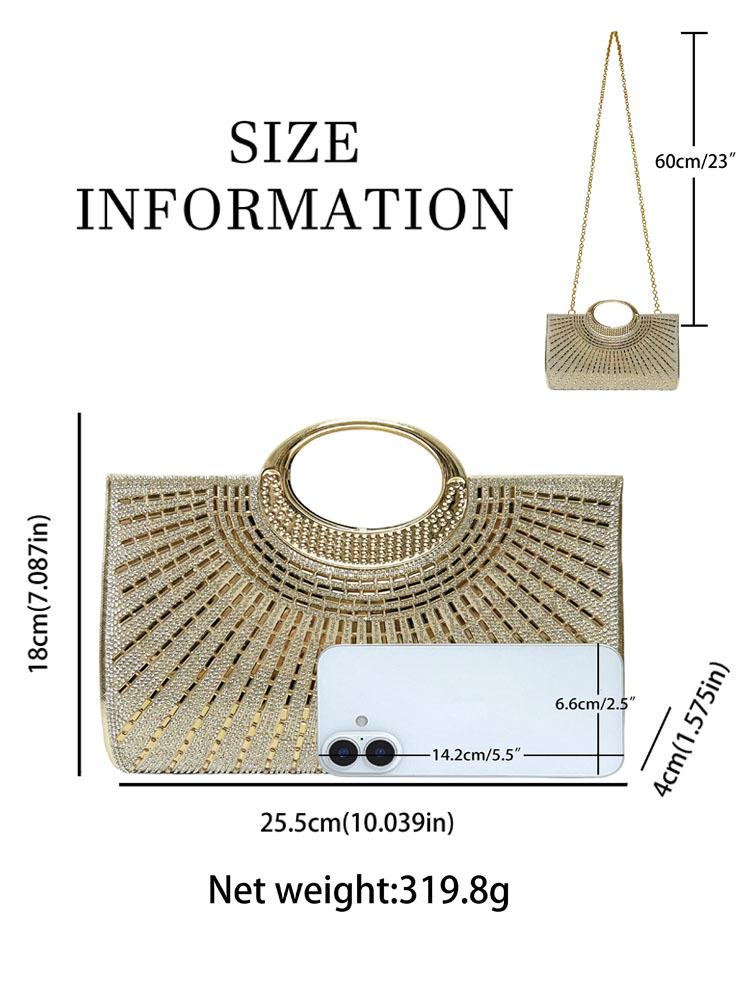 Luxury Rhinestone Retro Evening Handbag: Fashionable European & American Crossbody Chain Bag