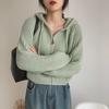 Korean College-Style Hooded Knitted Cardigan: Women's Loose Fit, Lazy Spring & Autumn Sweater Jacket