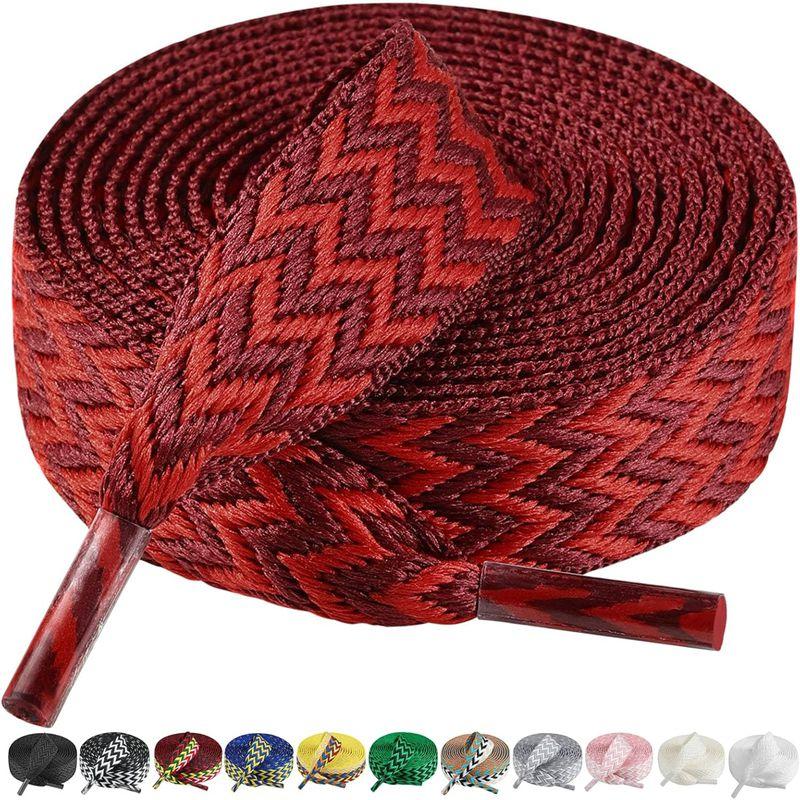 Sneaker Shoe Laces 1.5cm Width Thick Flat Shoelaces for Basketball Tennis Sports Shoes Shoelace Wavy Bread Rope Shoes Strings