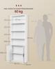 VASAGLE Bookcase, 6-Tier Tall Bookshelf, Book Shelf with Doors, Shelving Unit, 24 X 60 X 175 Cm, for Living Room, Home Office, Dinning Room
