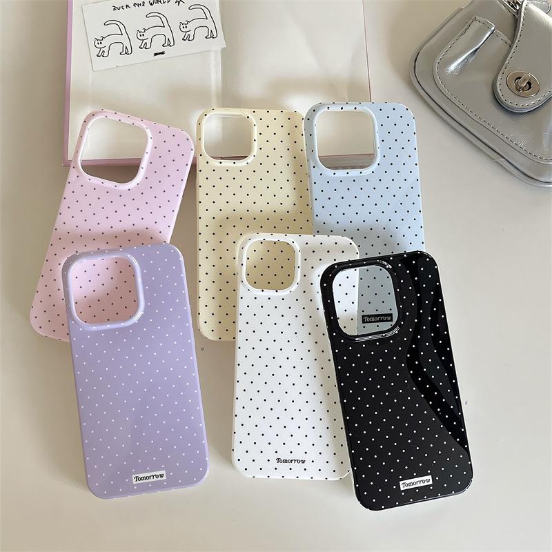 Korean Style Ins Simple Polka Dot Suitable for iPhone 17 Pro Max Apple 16 Phone Case 15 Girl 14/13 Soft Case