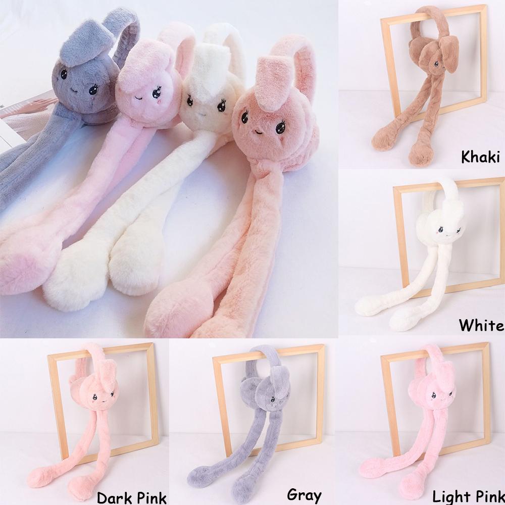 Caps Moving Rabbit Earmuffs Ears Protection Ear Warmers Winter Plush Ear Muffs