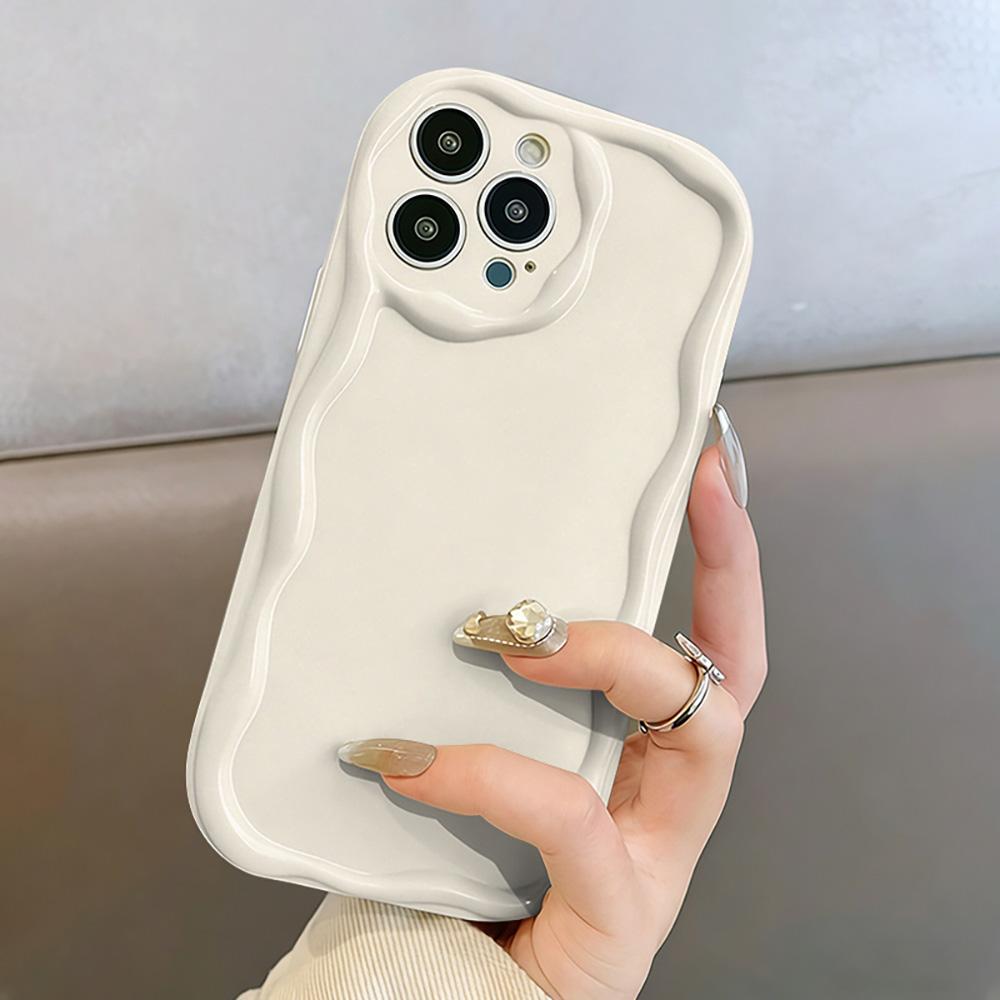 Anti Drop Phone Case For Samsung Galaxy A57 A56 A37 A07 5G S26 S25 S24 Ultra Plus Protection 3D Korean Ripple Soft Cover Coque