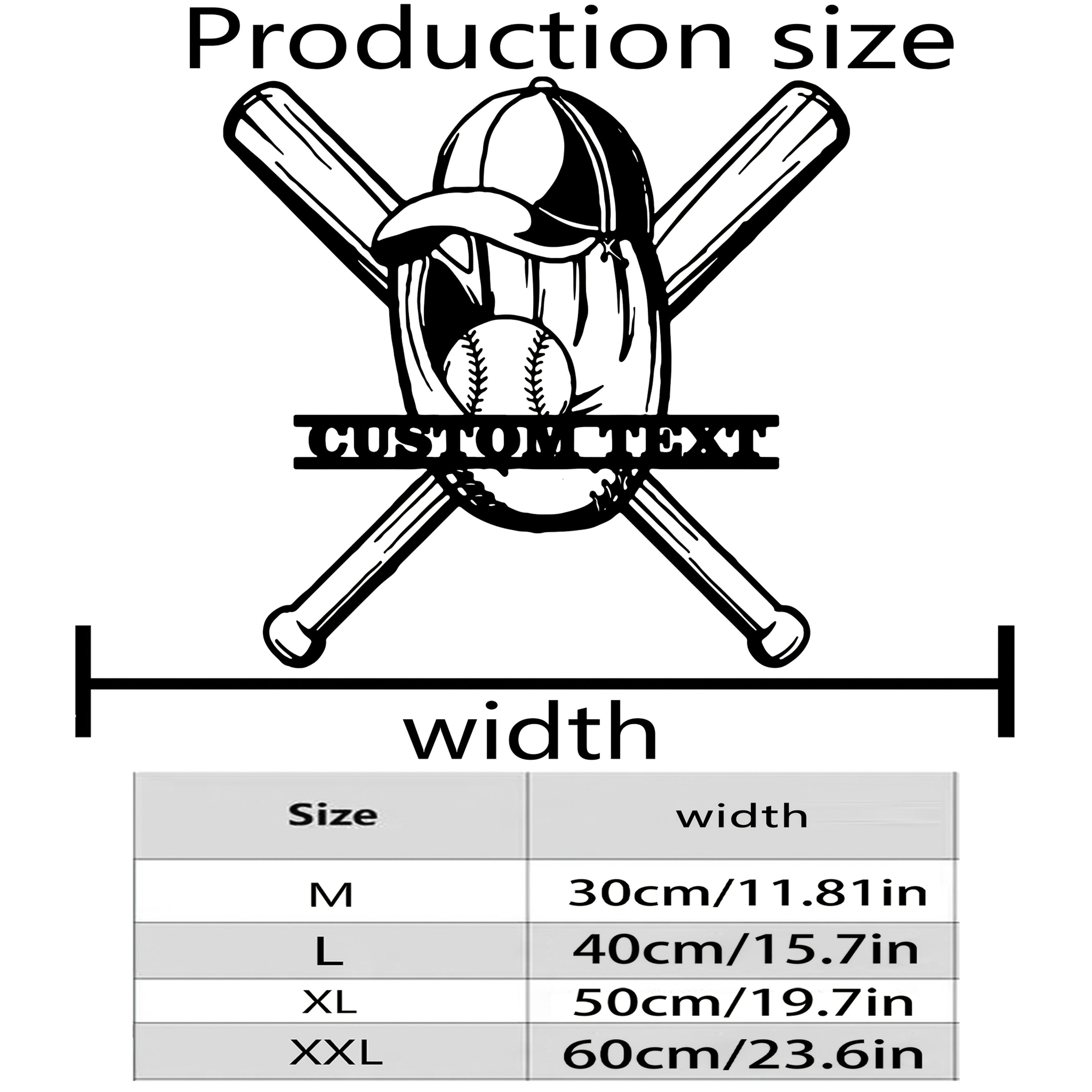 

Customizable Art Deco Baseball Metal Wall Art Matte Finish for Home Door Events Personal Touch 30cm