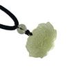 Natural Yellow Crystal Lotus Pendant, Natural Jade Carving Pendant Accessory, Unisex Lotus Necklace