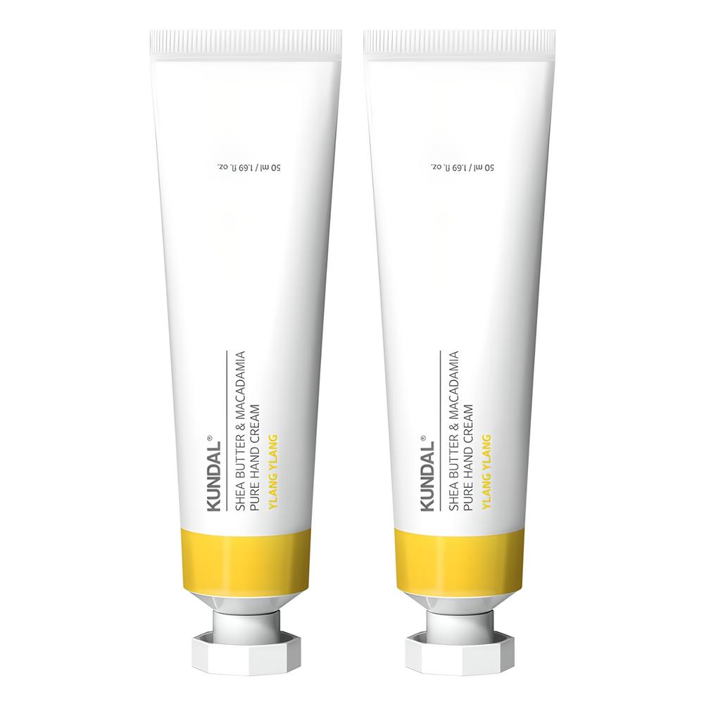 Kundal Shea Butter & Macadamia Pure Hand Cream Ylang Ylang 50ml 2 Pcs