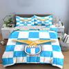 Blue Checkered S.S. Lazio Bedding Bedding Duvet Cover Set Duvet Cover Pillowcases (1 * Duvet Cover 2 * Pillowcases, Without Duvet Insert)