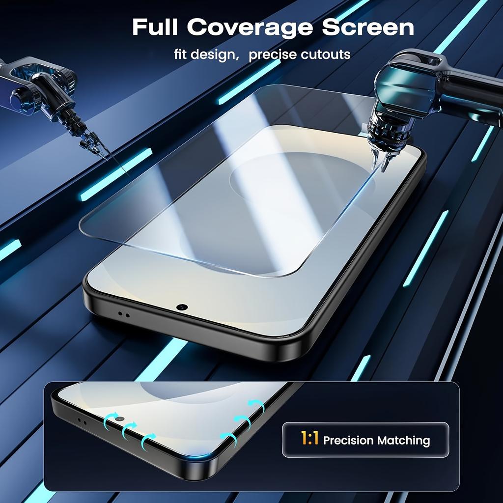 4pcs Tempered Glass For Samsung Galaxy S25 S24 Ultra S23 S22 S21 Plus S20 FE Full Cover Screen Protector For Galaxy A35 A36 A37 A54 A55 A56 A57 A17 5G