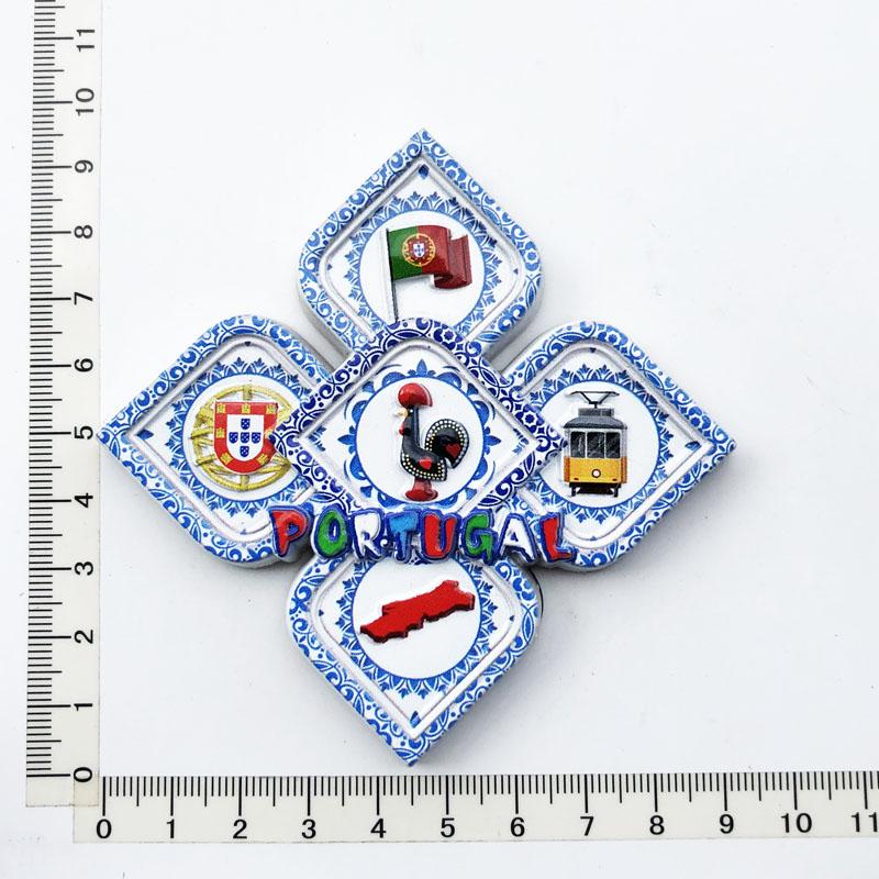 Portugal Fridge Magnets Creative Mosaic Lisbon Cock Tourist Souvenirs Refrigerator Magnetic Stickers Wedding Gifts