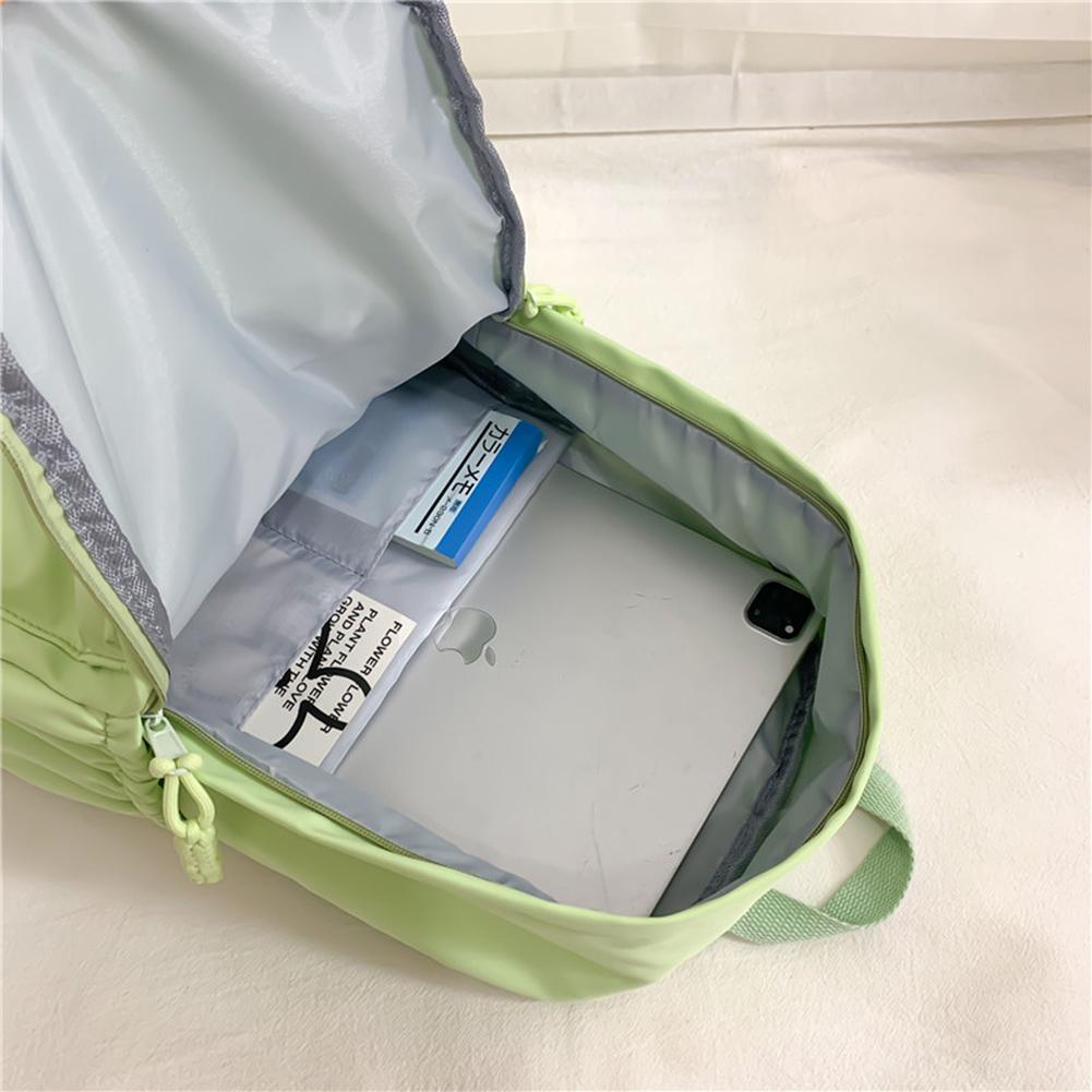 Women Schoolbag Large Capacity School Backpack Zipper Solid Color Rucksack Teens Girls Casual Daypack Bag Student School Bag