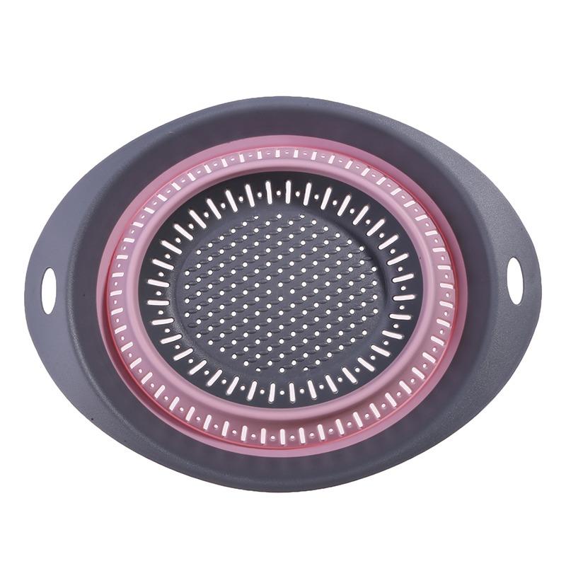 Foldable Kitchen Storage Basket Multi-Purpose Fruit Vegetable Drainer Organizer Collapsible Space-Saving Gadget