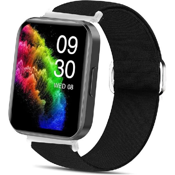 Compatible for RUIMEN Smart Watches Bands, 22mm Stretch Elastics Nylon Adjustable Replacement Strap Accessories for Men & Women Compatible for RUIMEN