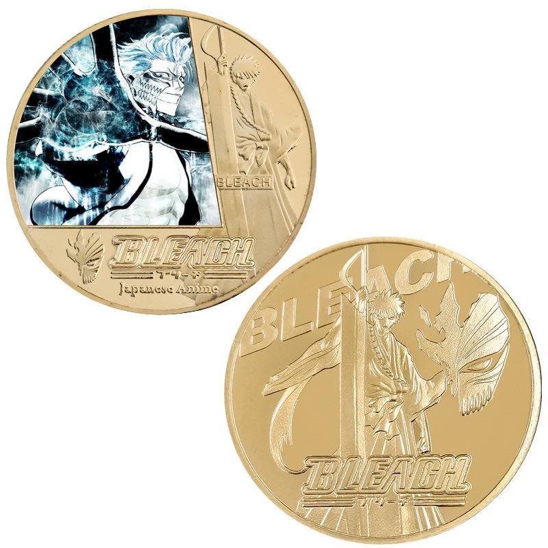 Death God Kurosaki Ichigo Anime Die-cast Metal Commemorative Coin Badge Gift