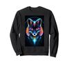 Future Fox - Vibrant Animal Design Sweatshirt for Sci-Fi Art Lovers
