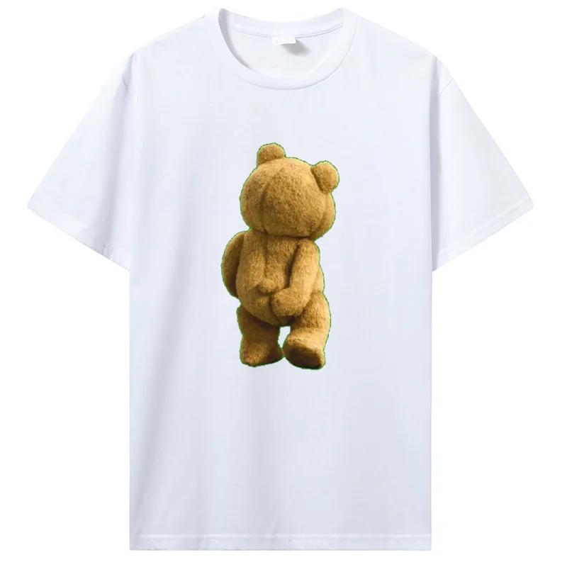Ted Bear Scratching Ass T-shirt Casual T-shirt Fitness T-shirt Women Loose Streetwear T-shirt Women's Clothing Graphic T Shirts