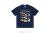 Ulzzang Cartoon Print Drop Shoulder Short Sleeve T-Shirt for Men & Women - Loose Fit
