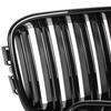 BMW 3 E36 91-96 grilles between the headlights (kidneys) left + right set BLACK GLOSSY DOUBLE BAR