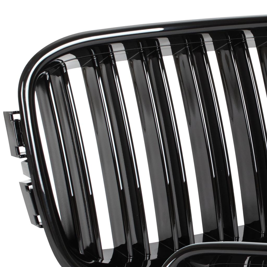 BMW 3 E36 91-96 grilles between the headlights (kidneys) left + right set BLACK GLOSSY DOUBLE BAR